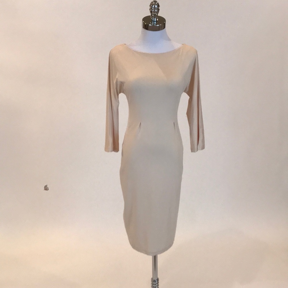 Dramatic Crew Neck Bodycon-Dress👗💕🌼🌸